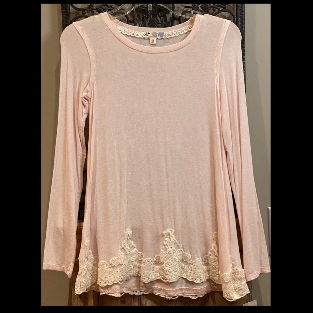 NWT Jolt XS long sleeve Top Pink Super Soft